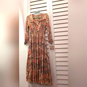 Paani maxi dress floral and gold